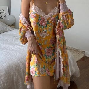 We are HAH Anthropologie Free People Kyoto Lace Robe Cardigan XS NWT